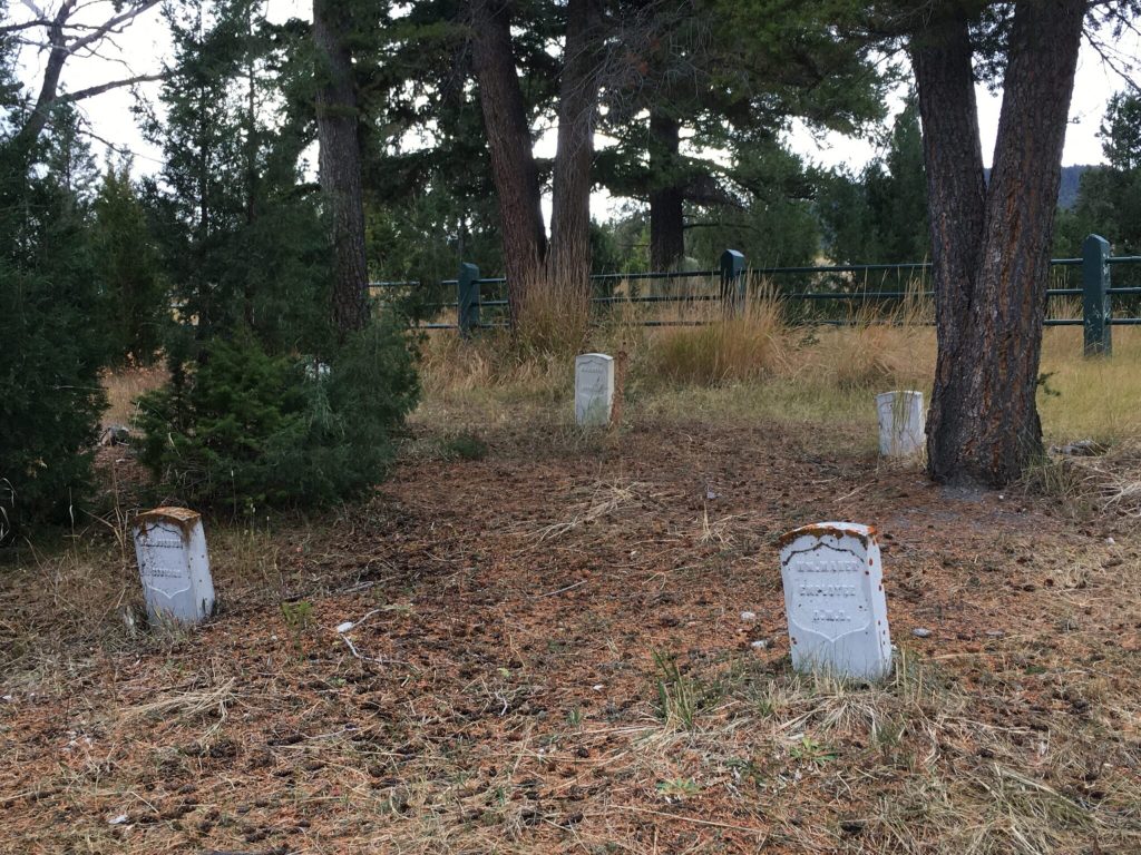 The Fort Yellowstone Cemetery at Mammoth Hot Springs