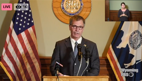 Governor Gordon during Monday's press conference