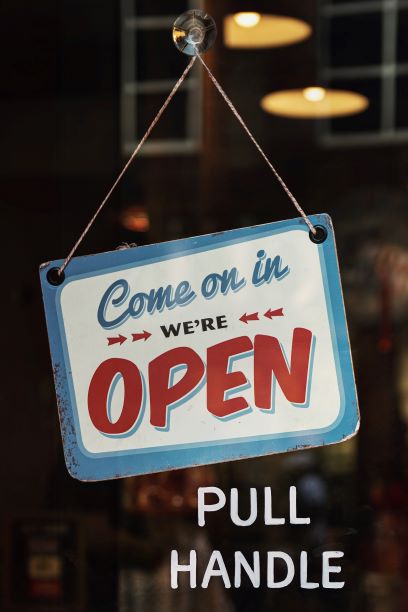 Open Sign in Window