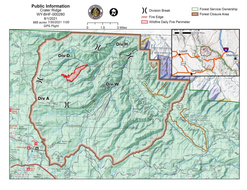 Crater Ridge Fire Closure Area