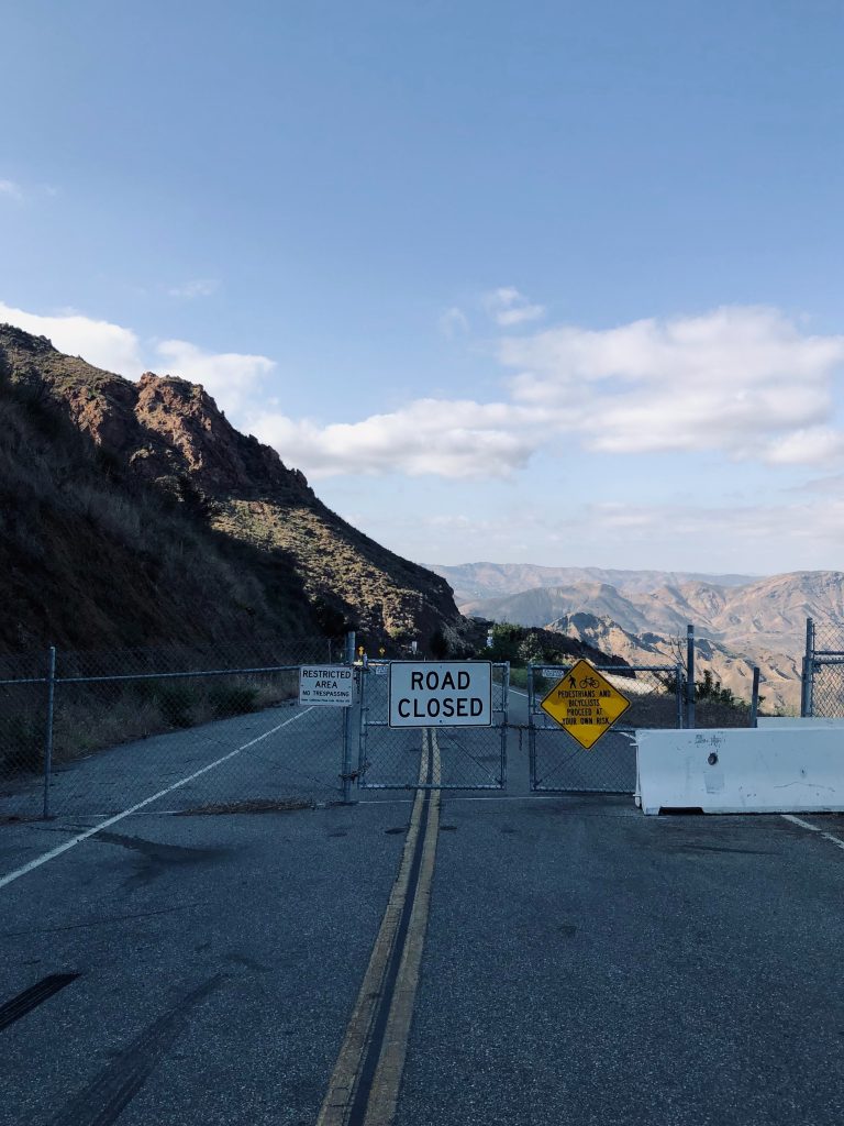 Road Closed sign