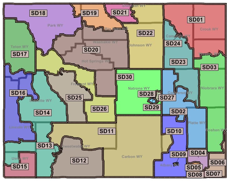 Wyoming-Senate-Districts