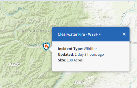 Clearwater Fire Map