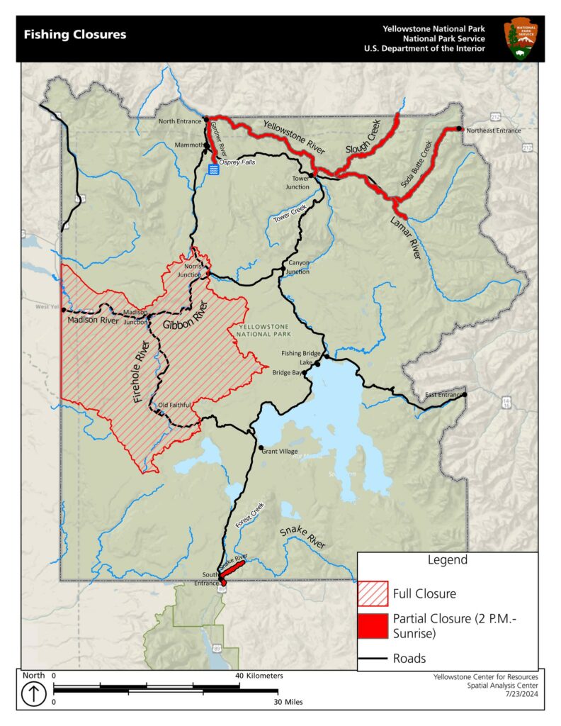 Yellowstone Fishery Map