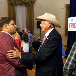 FILE - In this Aug. 21, 2018, file photo, Foster Friess thanks supporters after conceding the GOP nomination for Wyoming governor to Mark Gordon in Casper, Wyo. Friess, a wealthy investor and nationally known GOP donor and kingmaker, died Thursday, May 27, 2021, at 81. (Alan Rogers/The Casper Star-Tribune via AP, File)