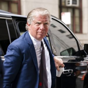 Cyrus Vance Jr., New York County District Attorney, arrives at New York State supreme court, Thursday, July 1, 2021, in New York. Allen Weisselberg, the Trump Organization’s longtime chief financial officer has surrendered to authorities ahead of an expected court appearance on the first criminal indictment in a two-year investigation into business practices at Donald Trump’s company. (AP Photo/John Minchillo)