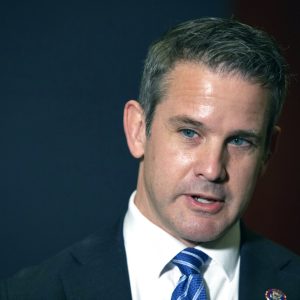 FILE - In this May 12, 2021 file photo, Rep. Adam Kinzinger, R-Ill., speaks to the media at the Capitol in Washington. House Speaker Nancy Pelosi said Sunday, July 25 she intends to name Kinzinger to a congressional committee investigating the violent Jan. 6 Capitol insurrection, pledging that the panel will “find the truth” even as the GOP threatens to boycott the effort. (AP Photo/Amanda Andrade-Rhoades, File)