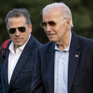 FILE - President Joe Biden, and his son Hunter Biden arrive at Fort McNair, Sunday, June 25, 2023, in Washington. (AP Photo/Andrew Harnik, File)