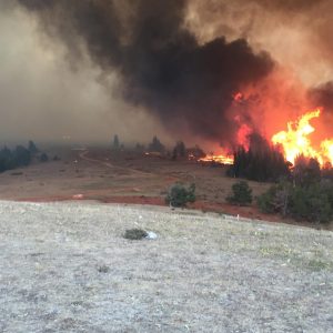 Crater Ridge Fire on 8-24-21