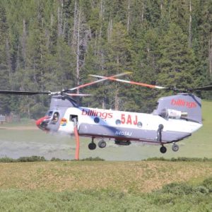Crater Ridge Fire helicopter working