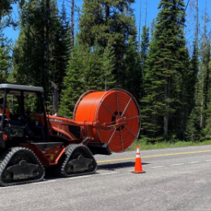 Fiber-optic cable installation in Grand Teton National Park