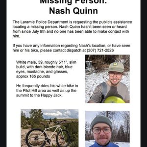 Missing professor Nash Quinn