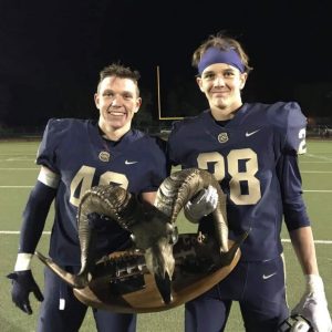 Nic and Luke Talich holding Big Horn Trophy