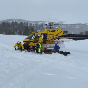 Rescue Chopper in the Beartooth Mountains