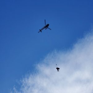 Search and Recue helicopter extraction with screamer suit