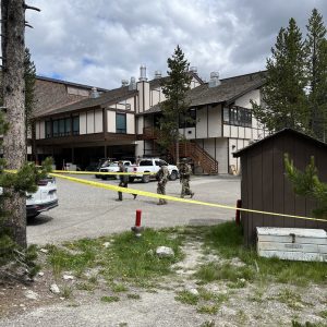 YNP shooting incident caution tape