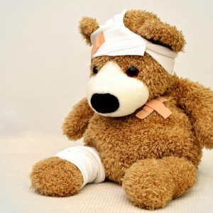 Bandaged teddy bear